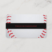 Carte De Visite Entraîneur de baseball | Sport (Dos)
