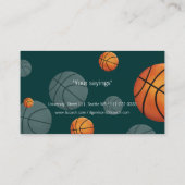 Carte De Visite Entraîneur de basket-ball (Dos)