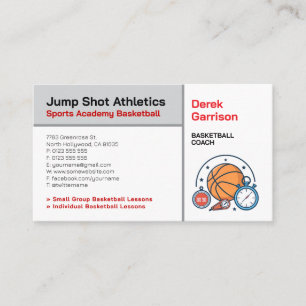 Carte De Visite Entraîneur de basket-ball Entraîneur sportif