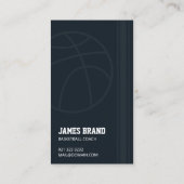 Carte De Visite Entraîneur de basket-ball moderne (Dos)
