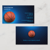 Carte De Visite Entraîneur de basket-ball | Sport (Devant / Derrière)