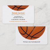Carte De Visite Entraîneur de basket-ball | Sport (Devant / Derrière)