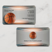 Carte De Visite Entraîneur de basket-ball | Sport (Devant / Derrière)