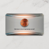 Carte De Visite Entraîneur de basket-ball | Sport (Dos)