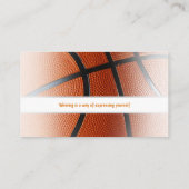 Carte De Visite Entraîneur de basket-ball | Sport (Dos)