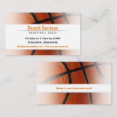 Carte De Visite Entraîneur de basket-ball | Sport (Devant / Derrière)