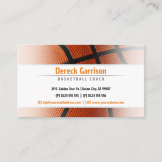 Carte De Visite Entraîneur de basket-ball | Sport