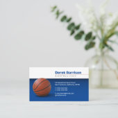 Carte De Visite Entraîneur de basket-ball | Trainer Sport Deep Blu (Debout devant)