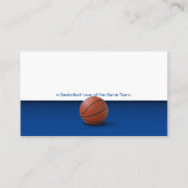 Carte De Visite Entraîneur de basket-ball | Trainer Sport Deep Blu (Dos)