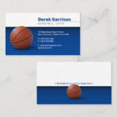Carte De Visite Entraîneur de basket-ball | Trainer Sport Deep Blu (Devant / Derrière)