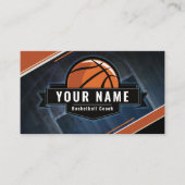 Carte De Visite Entraîneur de Basket Votre Nom Sport Thème Moderne (Devant)