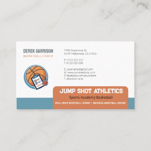 Carte De Visite Entraîneur de basketball Entraîneur sportif