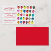 Carte De Visite Entraîneur de bien-être Santé nutritionniste indép (Devant / Derrière)