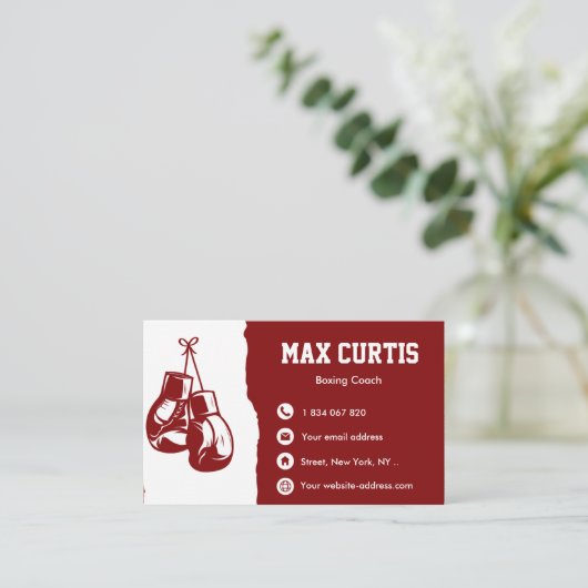 Carte De Visite Entraîneur de boxe (Debout devant)