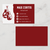 Carte De Visite Entraîneur de boxe (Devant / Derrière)