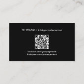 Carte De Visite Entraîneur de boxe Gants blancs et rouges (Dos)