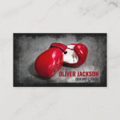 Carte De Visite Entraîneur de boxe Gants rouges Dessin (Devant)
