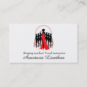 Carte De Visite Entraîneur de chant et Vocal Professeur de musique