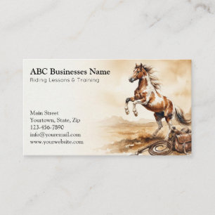 Carte De Visite Entraîneur de chevaux professionnel