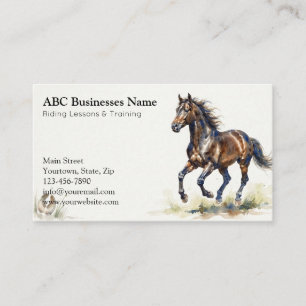 Carte De Visite Entraîneur de chevaux professionnel