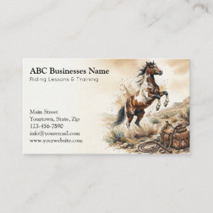 Carte De Visite Entraîneur de chevaux professionnel