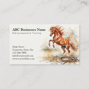 Carte De Visite Entraîneur de chevaux professionnel