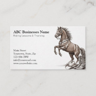 Carte De Visite Entraîneur de chevaux professionnel