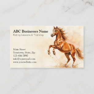 Carte De Visite Entraîneur de chevaux professionnel
