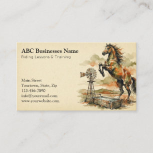 Carte De Visite Entraîneur de chevaux professionnel