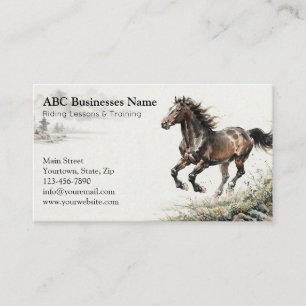 Carte De Visite Entraîneur de chevaux professionnel