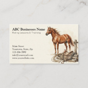 Carte De Visite Entraîneur de chevaux professionnel