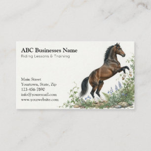 Carte De Visite Entraîneur de chevaux professionnel