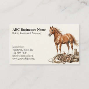 Carte De Visite Entraîneur de chevaux professionnel