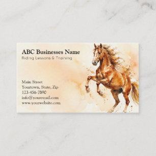 Carte De Visite Entraîneur de chevaux professionnel