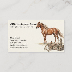 Carte De Visite Entraîneur de chevaux professionnel