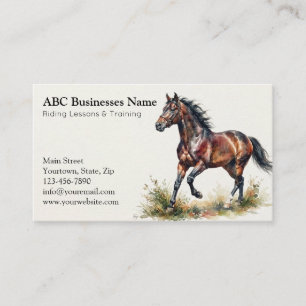 Carte De Visite Entraîneur de chevaux professionnel