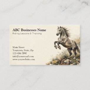 Carte De Visite Entraîneur de chevaux professionnel