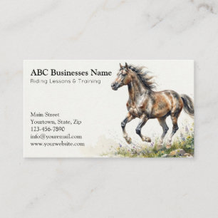 Carte De Visite Entraîneur de chevaux professionnel