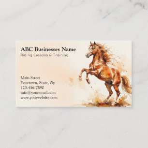 Carte De Visite Entraîneur de chevaux professionnel