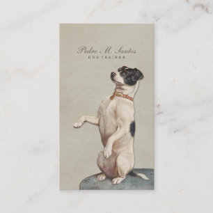Carte De Visite Entraîneur de chien cool Animal Vintage Simple Élé
