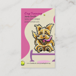 Carte De Visite Entraîneur de chien Entraînement actif Terrier ros