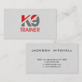 Carte De Visite - Entraîneur de chien - entraîneur K9 classique (Devant / Derrière)