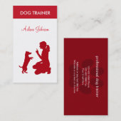 Carte De Visite Entraîneur de chien professionnel moderne (Devant / Derrière)