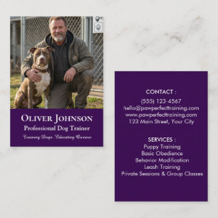 Carte De Visite Entraîneur de Chien Professionnel sur Mesure Minim