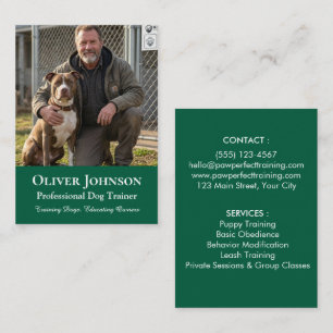Carte De Visite Entraîneur de Chien Professionnel sur Mesure Minim