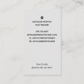 Carte De Visite Entraîneur de chien Silhouette noire (Dos)