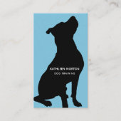 Carte De Visite Entraîneur de chien Silhouette noire (Devant)