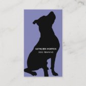 Carte De Visite Entraîneur de chien Silhouette noire (Devant)