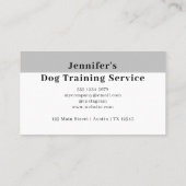 Carte De Visite Entraîneur de chien Whimsical Funny Chien noir (Dos)
