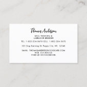 Carte De Visite Entraîneur de chiens de compagnie Labrador Retriev (Dos)